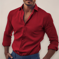 Elio | Herren Hemd mit langen Ärmeln – Rot