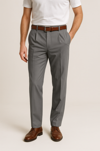 Ernest | Slim-Fit Konisches Bein Anzughose – Grau