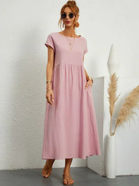 Keiraen - Elegantes Soft-Touch-Kleid – Rosa