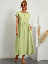 Keiraen - Elegantes Soft-Touch-Kleid – Mintgrün