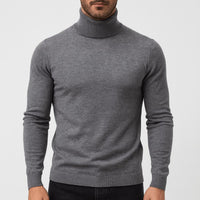 Moritz | Herren Merinowoll Rollkragenpullover – Grau