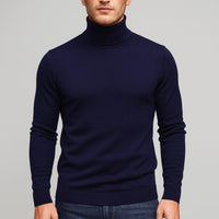 Moritz | Herren Merinowoll Rollkragenpullover – Marine