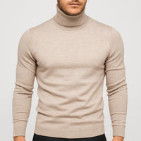 Moritz | Herren Merinowoll Rollkragenpullover – Beige