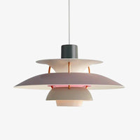Moderne LED-Hängelampe in Farbenfrohem Metalldesign für Esstisch und Wohnbereiche – Energiesparend, E27 Fassung – Grautöne