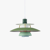 Moderne LED-Hängelampe in Farbenfrohem Metalldesign für Esstisch und Wohnbereiche – Energiesparend, E27 Fassung – Grüntöne
