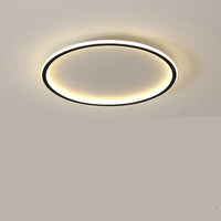 Moderne Runde LED-Deckenleuchte im Skandinavischen Stil für Wohnzimmer – Gleichmäßige Beleuchtung, 20-60 cm Durchmesser – 40cm Schwarz