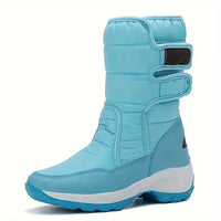 Klevaraith | Warme Schneestiefel für Frauen, Mid-Tube, Wolle verdickt – Mondschein