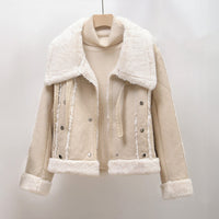 Reimira | Kuschelige und stilvolle Lederjacke mit warmem Fellfutter – Beige