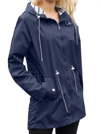 Wasserdichte Winterjacke mit Kapuze für Damen - Wärmend und Winddicht – Marine
