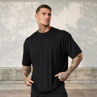Übergroßes Herren T-Shirt - Lässig und Bequem – Schwarz