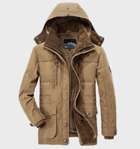 Herren Winterjacke | Kapuzendesign für kalte Bedingungen – Khaki