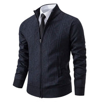 Elegante Herren Strickjacke | Winter – Dunkelgrau  - 2