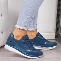 Sommer-Sneaker für Damen - Bequeme Atmungsaktive Schuhe mit Fußbett – Blau