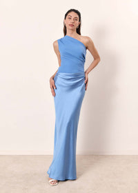 Damen Elegantes Maxikleid – Himmelblau