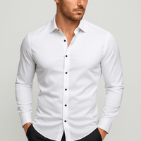 Matthias | Herren Stretch Businesshemd – Weiß