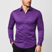 Matthias | Herren Stretch Businesshemd – Lila