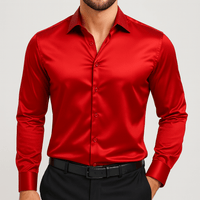 Gregory | Herren Slim Fit Business Stretchhemd – Rot