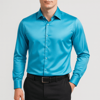 Gregory | Herren Slim Fit Business Stretchhemd – Blau