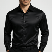 Gregory | Herren Slim Fit Business Stretchhemd – Schwarz