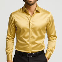 Gregory | Herren Slim Fit Business Stretchhemd – Gelb