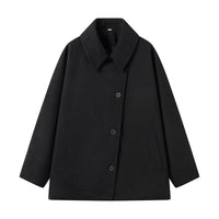Jacqueline Asymmetrischer Mantel – Schwarz