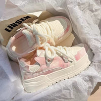 Damen Komfortable Chunky Sneakers mit atmungsaktivem Obermaterial und weicher Dämpfung – Nebelrosa