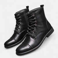 Martino™ | Elegante Herrenstiefel aus Kunstleder – Schwarz