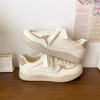 Damen Komfortable Sneakers mit atmungsaktiver Mesh-Oberfläche und rutschfester Sohle – Cremeweiß