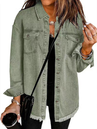 Helene™ | Zeitlose Jeansjacke für jeden Tag – Olivgrün