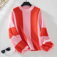 DAME LAESSIGER RUNDHALS STRICKPULLOVER | MODERN, BEQUEM, STILVOLL – Orange