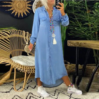 Vera - Denim-Kleid für Damen – Blau
