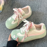 Damen Sportliche Sneaker mit atmungsaktiver Oberflächenstruktur und flexiblem Komfortdesign – Rosa