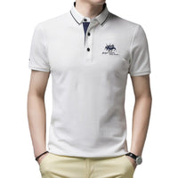 Alphonse | Herren Elegant Polo Hemd | Kurzarm – Weiß