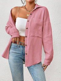 Kireliae - Hemd mit Button-down-Kragen – Hellrosa