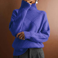 Denise | Warme Strickjacke – Blau