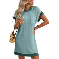 Mia | Sommerkleid Damen gerippt leicht und stilvoll – Grüner See
