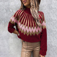 HOHER KRAGEN | BEQUEMER STRICKSTIL – Rot