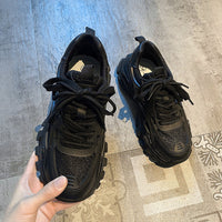 Damen Sportliche Sneakers mit innovativer Dämpfung und rutschfester Sohle – Schwarz