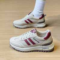 Damen Sportliche Freizeitschuhe mit atmungsaktiver Oberflächenstruktur – Bordeaux
