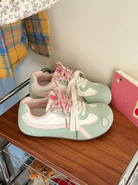 Damen sportive Lauf- und Freizeitschuhe mit atmungsaktivem Obermaterial – Rosa