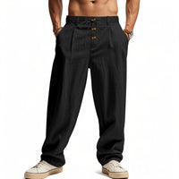 Hendrik | Herren Atmungsaktive Leinenhose – Schwarz