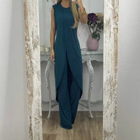 Sylvia | Elegantes zweiteiliges Kleid – Dunkelblau