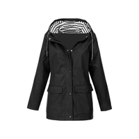 Regenjacke für Damen | Wasserdicht – Schwarz