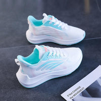 Damen Sportliche Laufschuhe mit atmungsaktivem Obermaterial und dämpfender Sohle – Weißgrün
