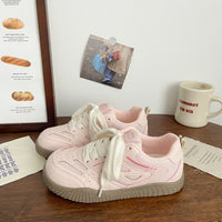 Damen Sneakers mit innovativer Schnürtechnologie und atmungsaktiver Oberflächenstruktur – Rosarot