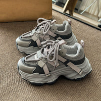 Damen Sportliche Chunky Sneakers mit innovativer Dämpfung und Trenddesign – Grau