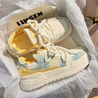 Damen Komfortable Chunky Sneakers mit atmungsaktivem Obermaterial und weicher Dämpfung – Nebelblau