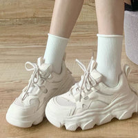 Damen Chunky Sneakers mit trendigem Design und komfortabler Stützsohle – Creme