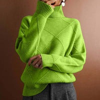 Denise | Warme Strickjacke – Grün