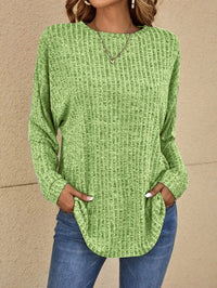 Yanna - Lässiger Langarm-Pullover – Grün